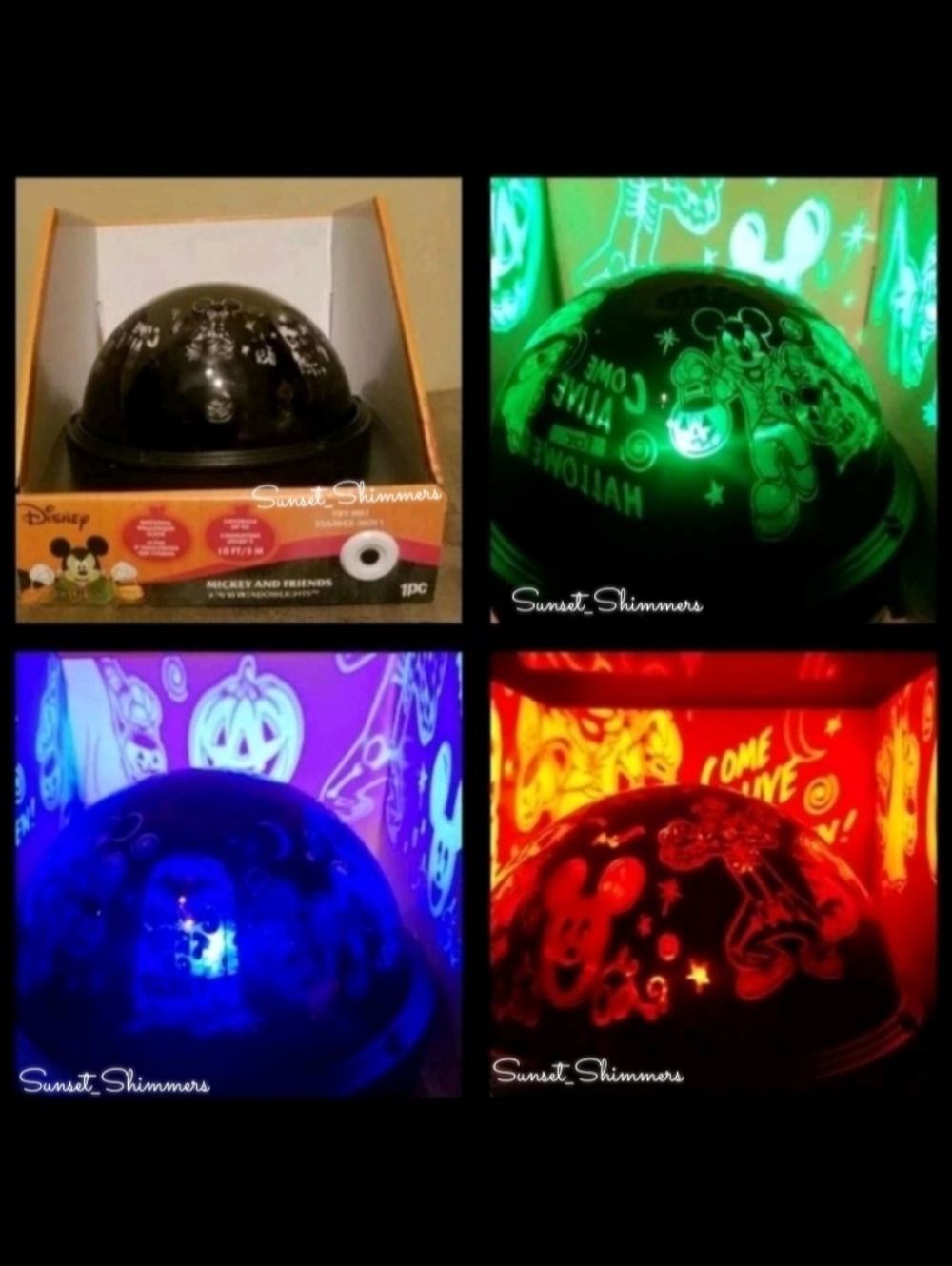 Disney Mickey & Friends Halloween Color Changin Rotating ShadowLights Projector